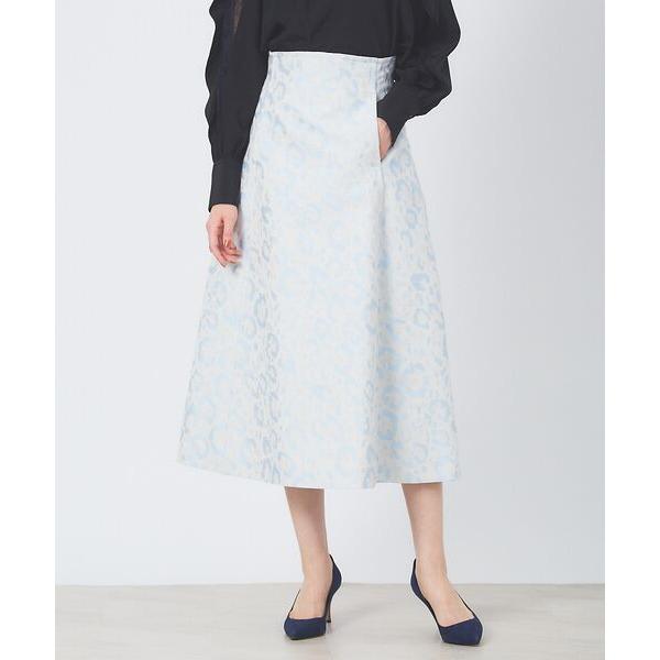 DESIGNWORKS / デザインワークス レオパードジャガードフレアスカート 2cm，ヒップ サイズ 5cmサイズ