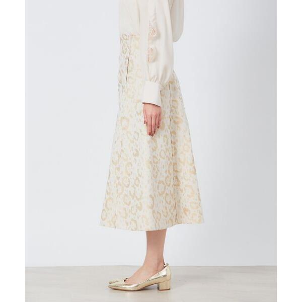 DESIGNWORKS / デザインワークス レオパードジャガードフレアスカート 2cm，ヒップ サイズ 5cmサイズ