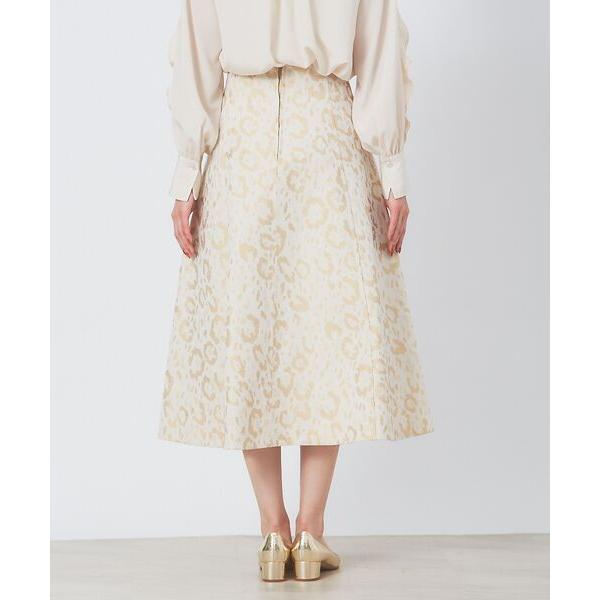 DESIGNWORKS / デザインワークス レオパードジャガードフレアスカート 2cm，ヒップ サイズ 5cmサイズ