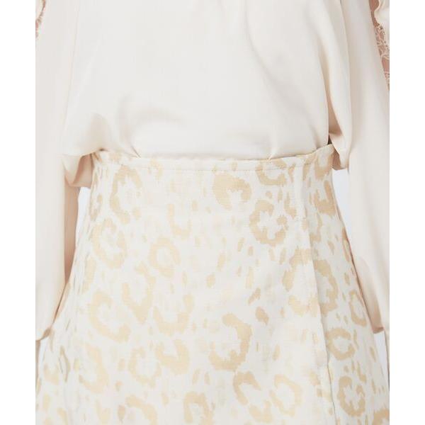 DESIGNWORKS / デザインワークス レオパードジャガードフレアスカート 2cm，ヒップ サイズ 5cmサイズ