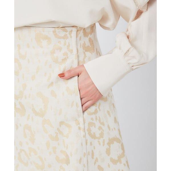 DESIGNWORKS / デザインワークス レオパードジャガードフレアスカート 2cm，ヒップ サイズ 5cmサイズ