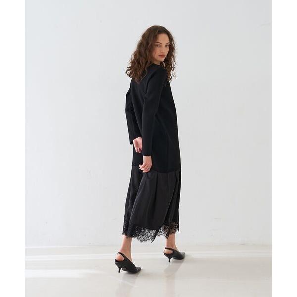 DESIGNWORKS / デザインワークス ヘムレースニットドッキングドレスの画像