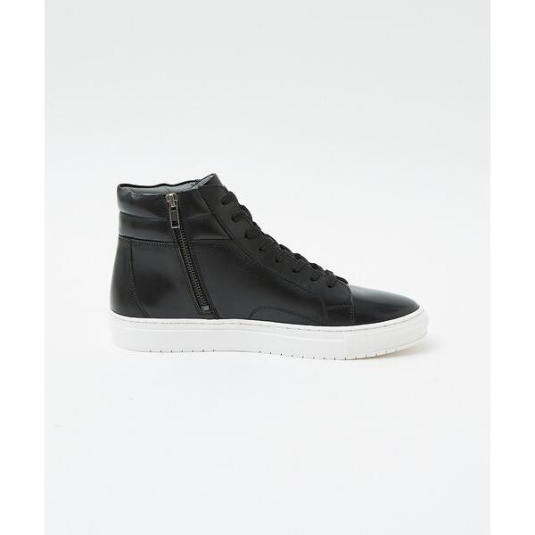 alfredo BANNISTER ブラックレザー ハイカットスニーカー アルフレッド・バニスター alfredoBANNISTER サイドジップ ハイカット