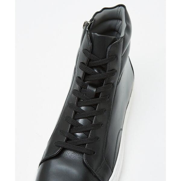 alfredo BANNISTER ブラックレザー ハイカットスニーカー アルフレッド・バニスター alfredoBANNISTER サイドジップ ハイカット