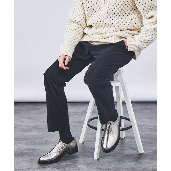 アルフレッドバニスター 25AW センタージップレザーシューズ 40 定3,6万 alfredoBANNISTER（アルフレッドバニスター） センター ジップ