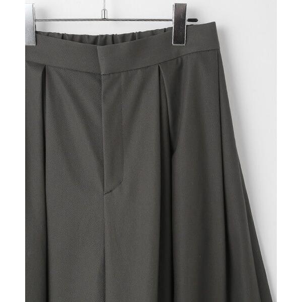 PLAIN PEOPLE / プレインピープル 強撚ツイルタックワイドパンツ  