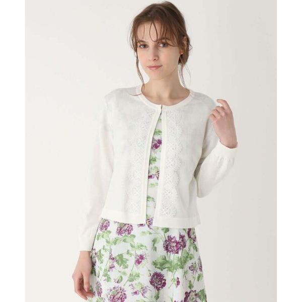 Laura Ashley ローラ アシュレイ 洗える レースフロント8分袖ボレロカーディガン n Laura レースフロント8分袖ボレロカーディガン タカシマヤファッションスクエア Paypayモールファッション 通販
