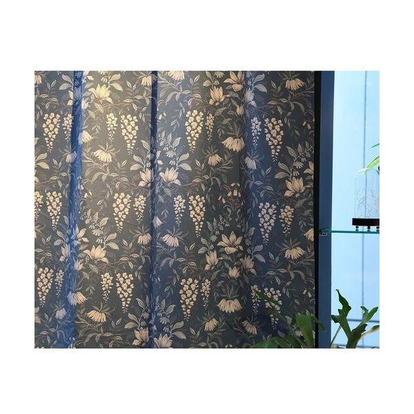 新品！ローラアシュレイ カーテン バルテール 100×200cm パルテール/防炎/遮光/洗える】ボタニカルプリントカーテン W100