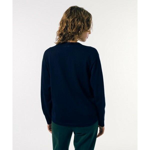 新品✨ラコステ Vネックニットカーディガン ネイビー XS ラコステ LACOSTE プレーンVネックニットカーディガン （ネイビー