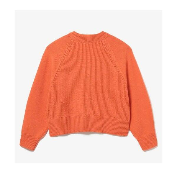 LACOSTE（ラコステ） 編地切り替えニット クロップド丈 ショート