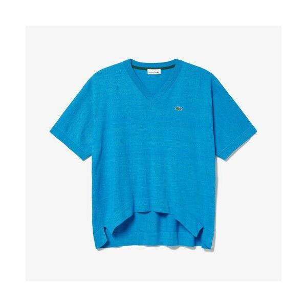 LACOSTE / ラコステ ワイドシルエットサマーニットVネックTシャツ｜selectsquare｜17