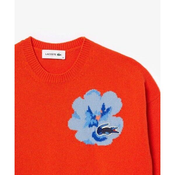 LACOSTE（ラコステ） フラワージャカードハイゲージニットセーター