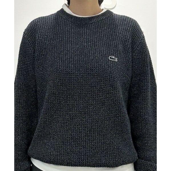 LACOSTE / ラコステ ヘザーカラーリングワッフルニット メランジニット