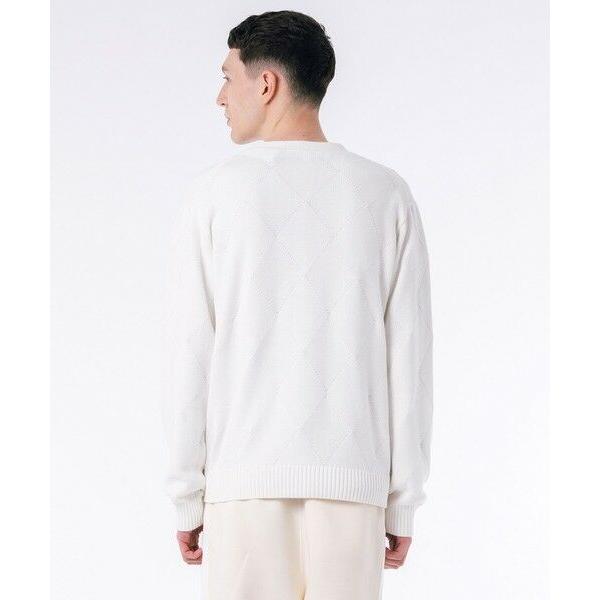 LACOSTE（ラコステ） トーナルアーガイル柄 Vネックコットンニット 