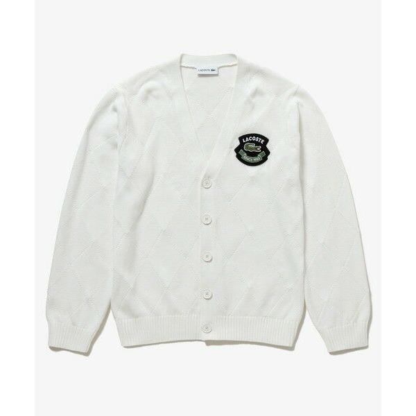 LACOSTE（ラコステ） トーナルアーガイル柄 Vネックコットンニット