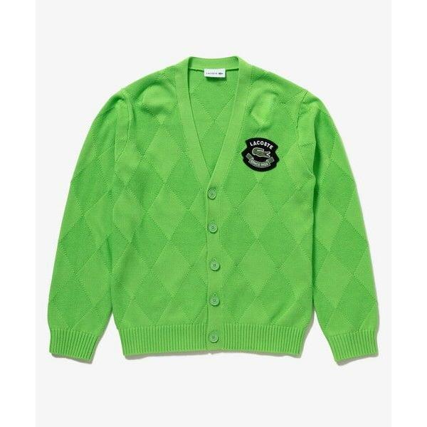 LACOSTE（ラコステ） トーナルアーガイル柄 Vネックコットンニット