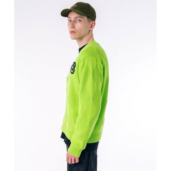LACOSTE（ラコステ） トーナルアーガイル柄 Vネックコットンニット