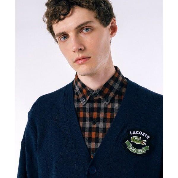 LACOSTE（ラコステ） トーナルアーガイル柄 Vネックコットンニット