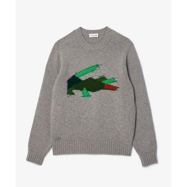 LACOSTE（ラコステ） グラフィカルワニロゴジャカードニットセーター