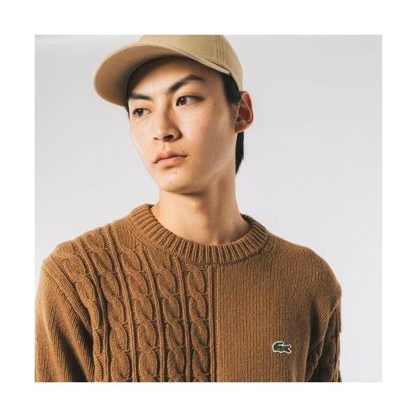 LACOSTE / ラコステ アシンメトリークルーネックニットセーター LACOSTE / ラコステ アシンメトリークルーネックニットセーター