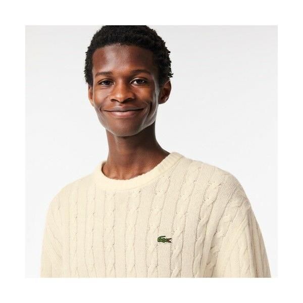 LACOSTE / ラコステ レスポンシブルウールケーブルニットセーター 