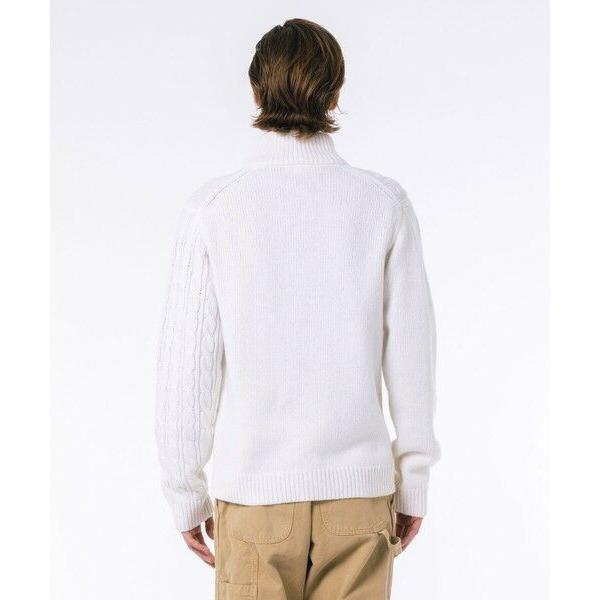 【新品同様】ラコステ　ドライバーズニット　ジップカーディガン　ハイネック　2XL 新品同様】ラコステ ドライバーズニット ジップカーディガン