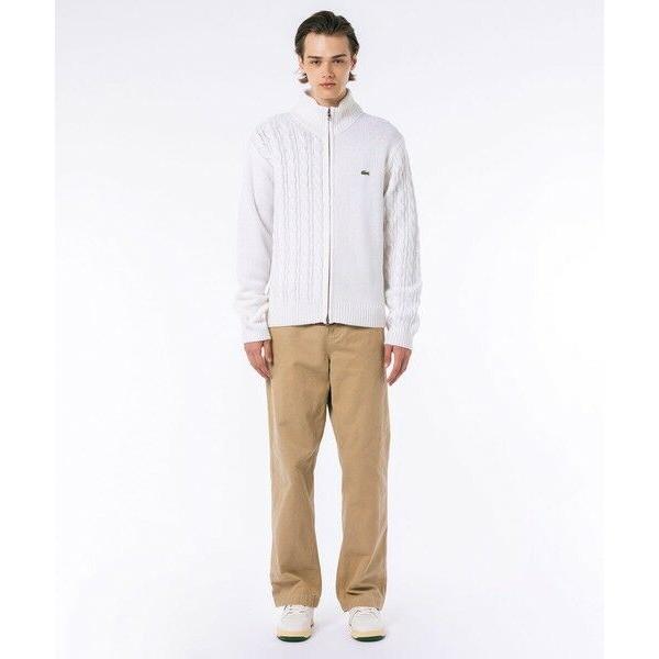 【新品同様】ラコステ　ドライバーズニット　ジップカーディガン　ハイネック　2XL セール】 クレイジーニッティングハイネックジップカーディガン