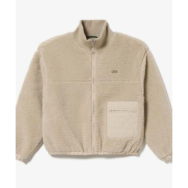 LACOSTE（ラコステ） リブニットスタンドカラーソフトボアジャケット 