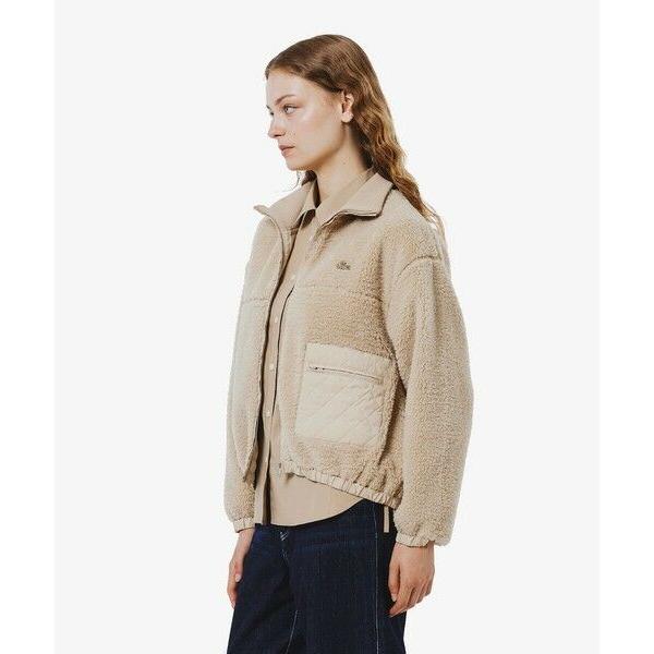 LACOSTE（ラコステ） リブニットスタンドカラーソフトボアジャケット 