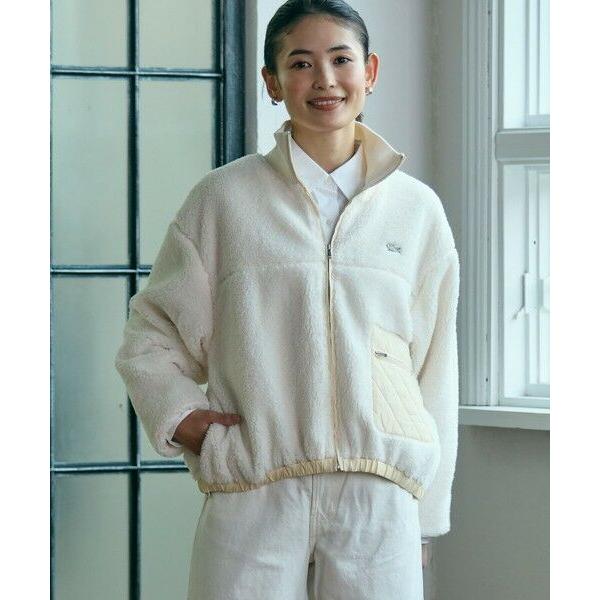 LACOSTE（ラコステ） リブニットスタンドカラーソフトボアジャケット 