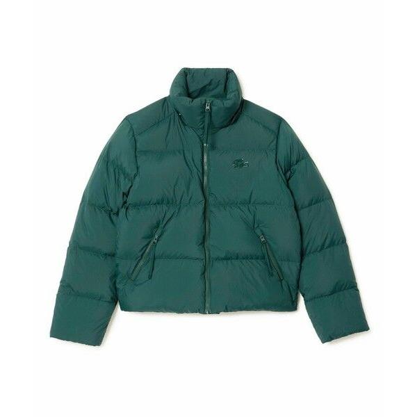 LACOSTE / ラコステ ウィメンズ ボリュームハイネック ナイロンショート ダックダウンジャケット / フード取り外し可