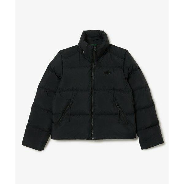 LACOSTE / ラコステ ウィメンズ ボリュームハイネック ナイロンショート ダックダウンジャケット / フード取り外し可