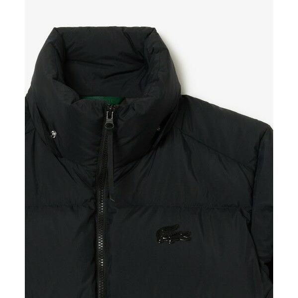 LACOSTE / ラコステ ウィメンズ ボリュームハイネック ナイロンショート ダックダウンジャケット / フード取り外し可