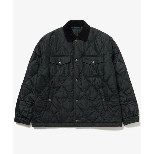 【ダークブラウン】THERMORE中綿 コーデュロイカラーキルティングジャケット LACOSTE（ラコステ） THERMORE中綿 コーデュロイカラーキルティング