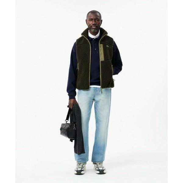 LACOSTE（ラコステ） スタンドカラー パイピング シェルパフリース 