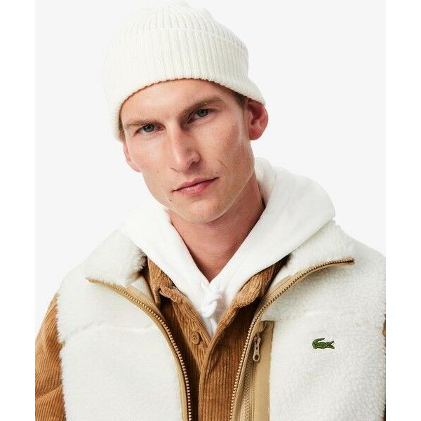 LACOSTE（ラコステ） スタンドカラー パイピング シェルパフリース 