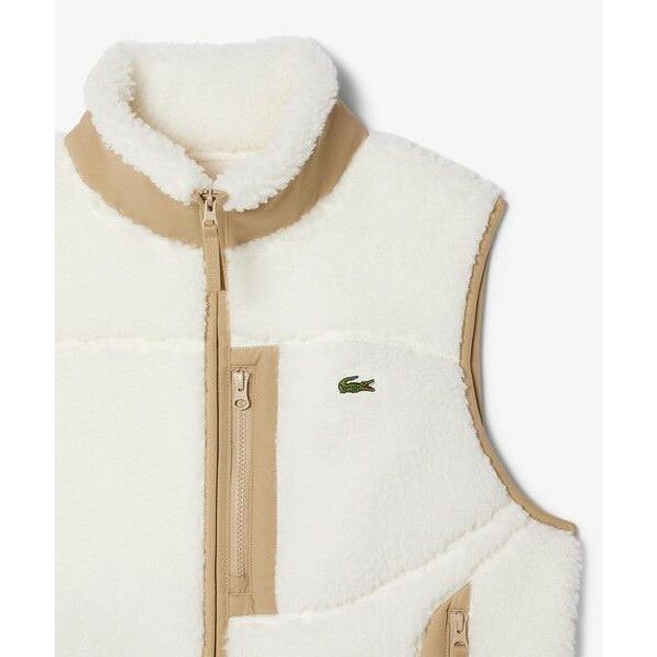 LACOSTE（ラコステ） スタンドカラー パイピング シェルパフリース 