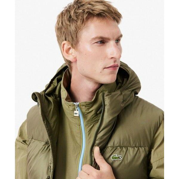 LACOSTE / ラコステ 撥水 バックステッチダウンベスト スタンドジップ