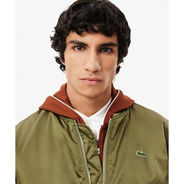 LACOSTE ラコステ ボンバージャケット　ブルゾン　ボア　カーキ LACOSTE ラコステ ボンバージャケット ブルゾン ボア カーキ LACOSTE