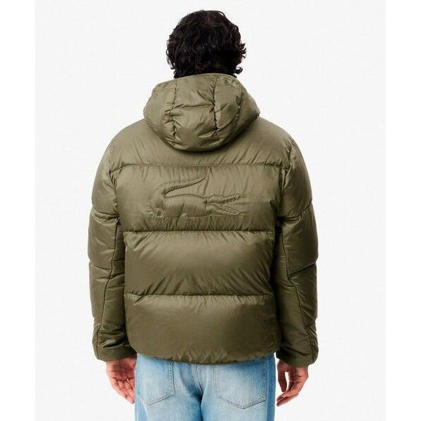 LACOSTE / ラコステ 撥水 バックステッチ スタンドカラー フーデッドダウンジャケットの画像