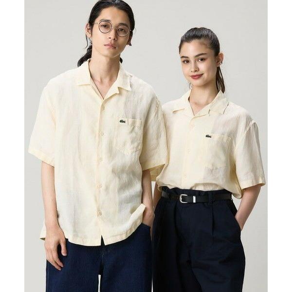 LACOSTE / ラコステ オーバーサイズ リネンオープンカラーシャツ