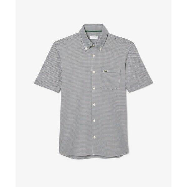 【新品未使用】ラコステ マイクロチェックジャージシャツ XL LACOSTE / ラコステ マイクロチェックジャージシャツ