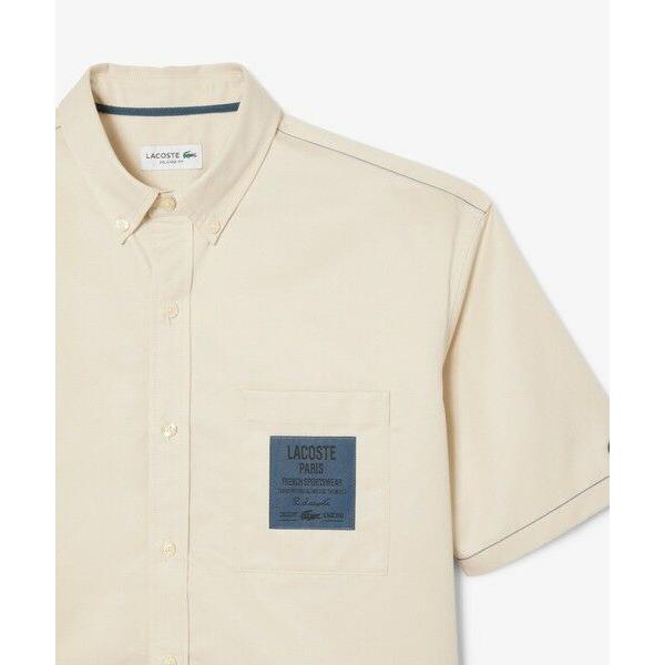 LACOSTE（ラコステ） シルクブレンドネームパッチボタンダウンシャツ