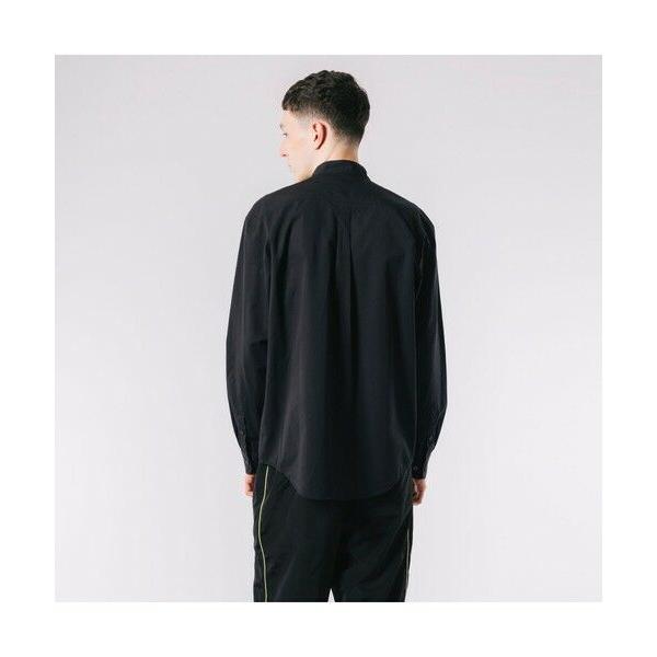 極美品！■LACOSTE■ラコステ■レザー　スタジャン　ブラック×ブラック　48 撥水 バックステッチ スタンドカラー フーデッドダウン