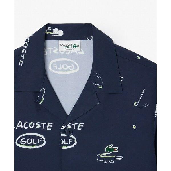 LACOSTE（ラコステ） ウルトラドライオープンネック総柄シャツ
