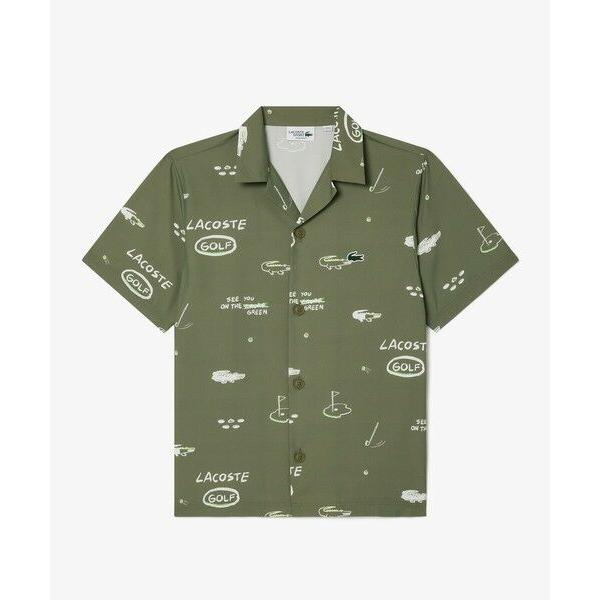 LACOSTE（ラコステ） ウルトラドライオープンネック総柄シャツ