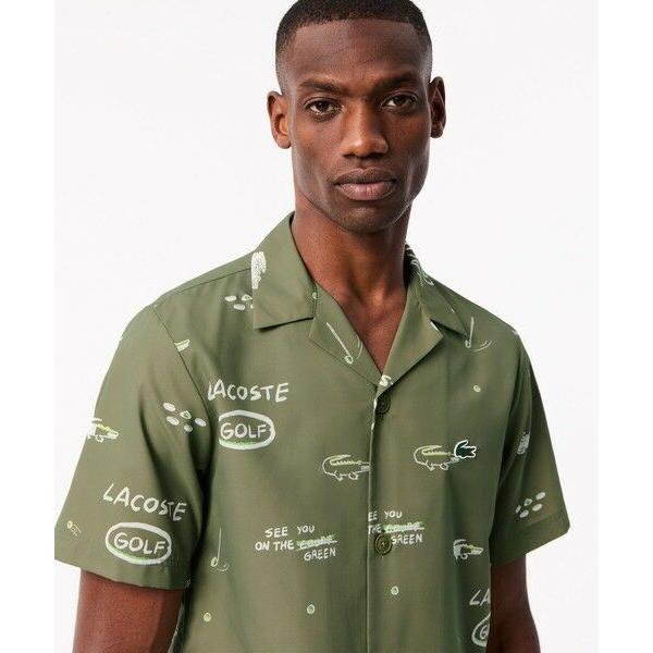 LACOSTE（ラコステ） ウルトラドライオープンネック総柄シャツ