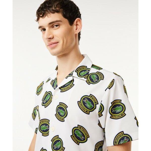 LACOSTE（ラコステ） ウルトラドライオープンネック総柄シャツ