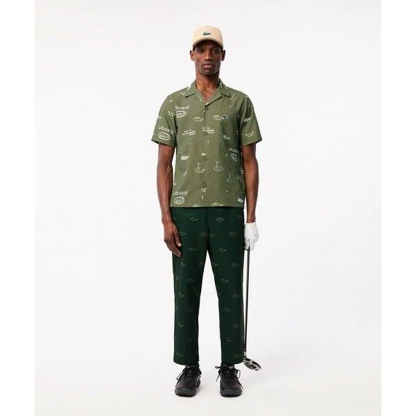 LACOSTE / ラコステ ウルトラドライオープンネック総柄シャツ