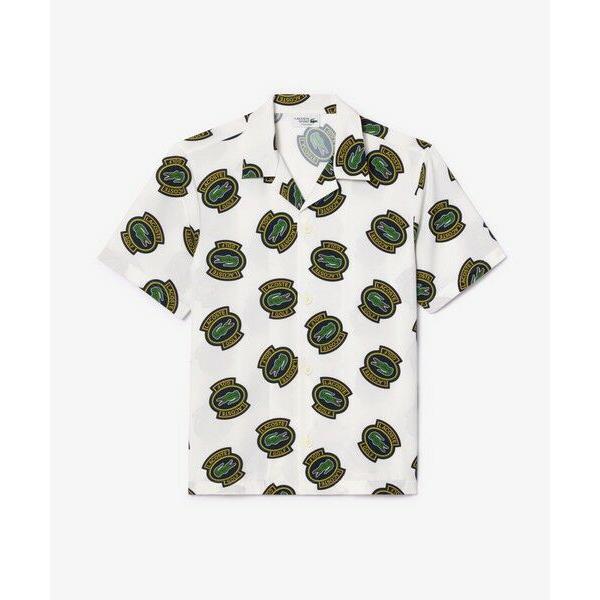 LACOSTE（ラコステ） ウルトラドライオープンネック総柄シャツ